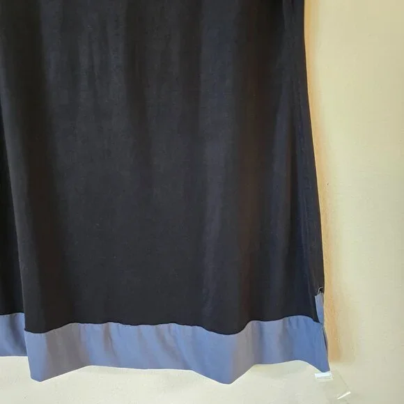 Dotti Black SS Mini Dress Scoop Neck Grey Trim Med/Lge? - Picture 9 of 16